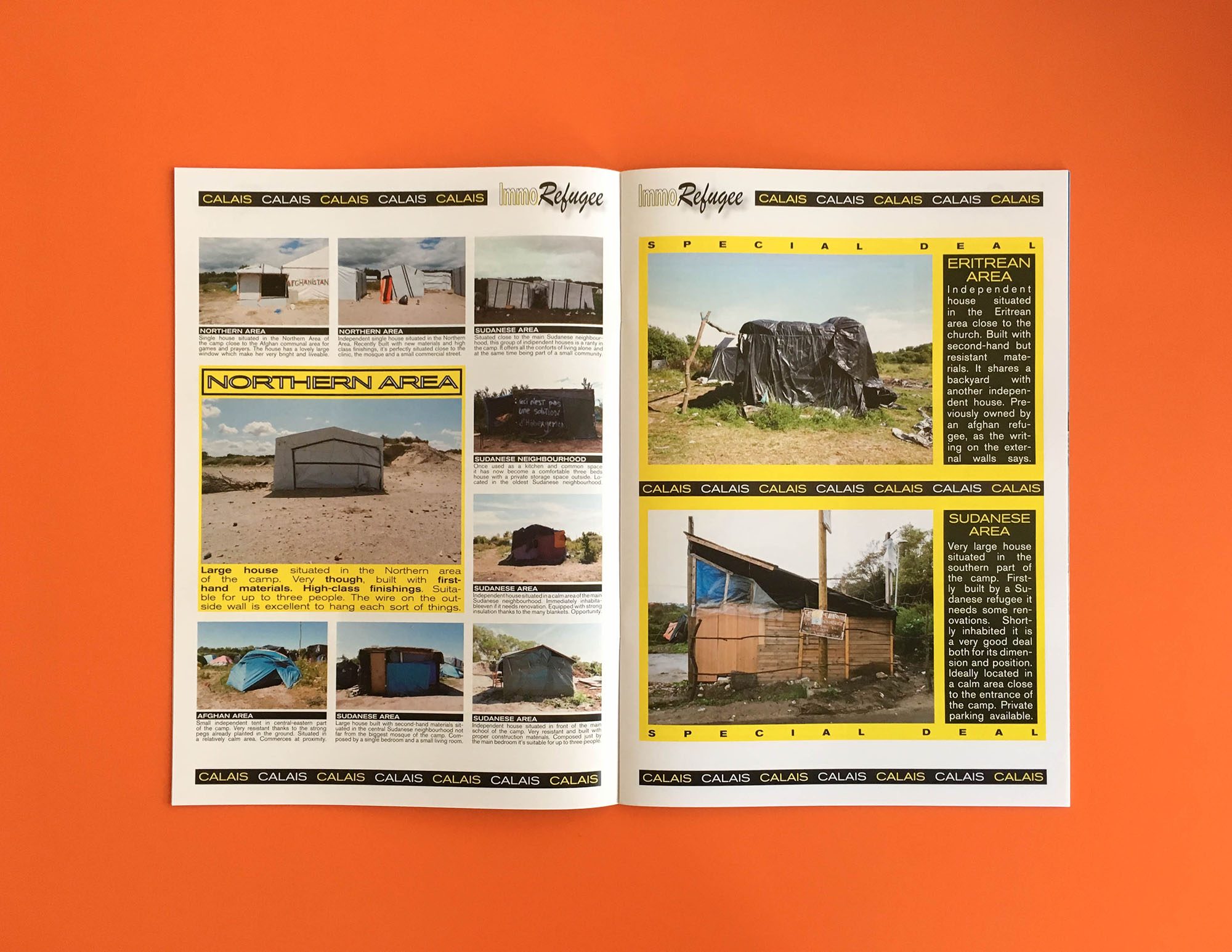 Spread: listings for the northern area