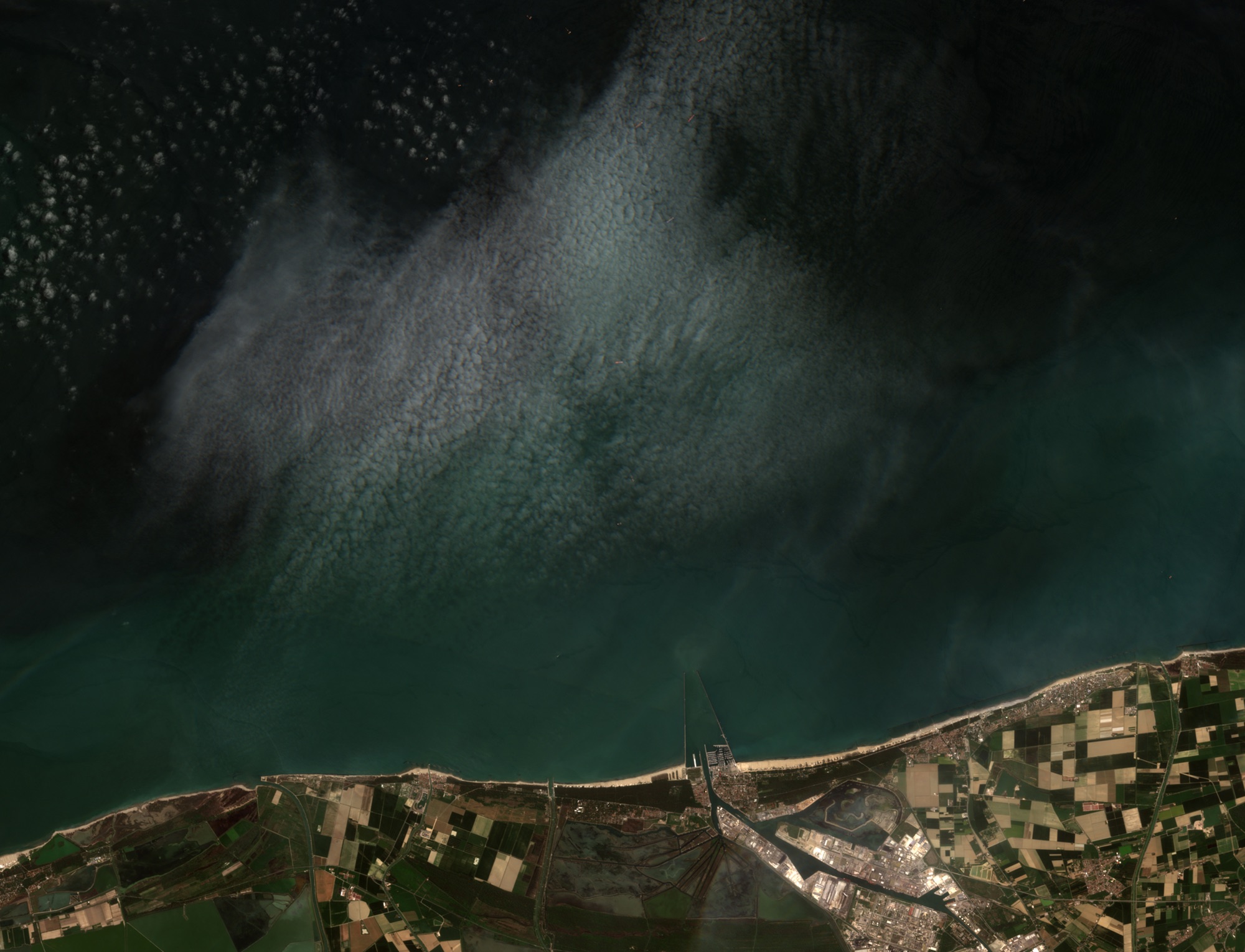 The four river mouths under cloud before the floods, 30 April 2023